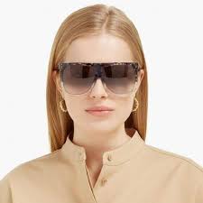 NEW Loewe LW40001F FILIPA 56B Shiny Havana Gradient Smoke Shield Women  Sunglasse