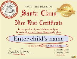 Download, fill in and print santa's official nice list certificate template pdf online here for free. Free Nice List Printable Certificate Santa Letters Santa Letters Free Printable Ideas From Family Shoppingbag Com Free Download Print Free Printable Santa Letters Nice List Certificate From Santa Brigette Hynes