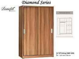 Anda juga bisa datang langsung ke tempat produksi kami untuk. Lemari Pakaian 2 Pintu Sliding Swd 108 Benefit Furniture Lemari Murah