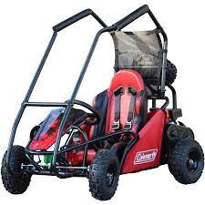 Some coleman® branded products are manufactured for us by other companies that deliver excellent and quality products like rich godfrey & associates dba coleman powersports. Coleman Powersports 100cc Gas Powered Go Kart Red And Black Walmart Com Go Kart Go Kart Off Road Go Karts For Sale