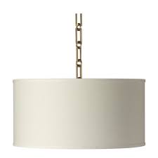 Custom White Linen Drum Pendant Light Williams Sonoma