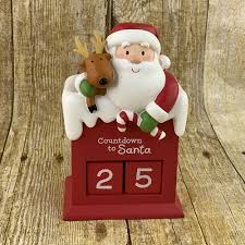 Hallmark Countdown To Christmas Perpetual Calendar Santa Reindeer In Chimney In 2020 Christmas Countdown Santa And Reindeer Reindeer Noses