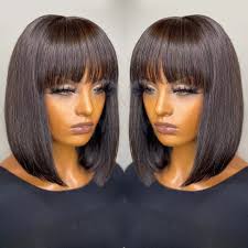 Silky Peruvian 10inch Fringe Bob