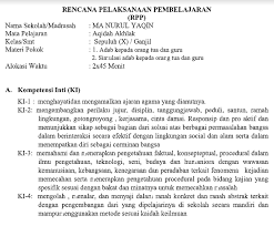 Dari penyederhanaan rpp 1 halaman / 1 lembar berdasarkan surat edaran nomor 14 tahun 2019 dimana. Rpp Akidah Akhlak Kls X Ma Semester 1 K13 Materi Adab Kepada Orang Tua Dan Guru File Guru Now