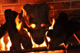 These fire skulls are all ceramic refractory, which is durable in fire and weather to last a life time. A Hilariously Irreverent Demon Skull Fireplace Log