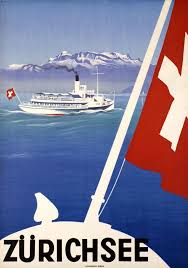 1935 steam boat company on the lake of zurich travel posters vintage travel posters tourism poster