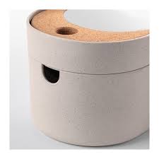 Saxborga Storage Box With Mirrored Lid Plastic Cork 9 X6 Ikea Ikea Storage Box Mirror