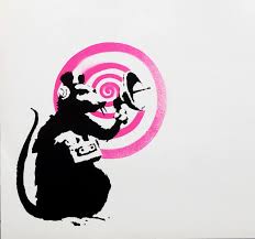 He once coated his own bathroom with them. Banksy Banksy Radar Rat Vinyl Record Art 2008 Artsy