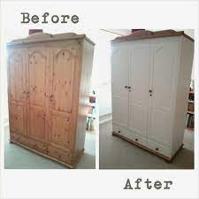 The Happy Revamper Pine Wardrobe Annie Sloan Chalk Paint Old White Pine Bedroom Furniture Pine Bedroom Pine Wardrobe