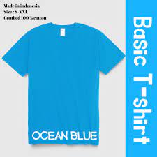 Penyebab laut berwarna biru adalah karena hanya cahaya biru kehijauan yang dapat ditransmisikan ke dalam, kemudian ditebarkan. Basic Tshirt Kaos Polos Warna Biru Laut Ocean Blue Shopee Indonesia