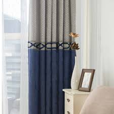Maybe you would like to learn more about one of these? Blue Grey Jacquard Curtain Double Color Splicing Chenille Curtain Living Room Bedroom Fabric One Panel