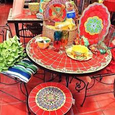 Love This Red Mosaic Table And Serving Dishes From Pier 1 Imports Pier1outdoors Ad Mosaic Patio Table Mexican Decor Patio Table
