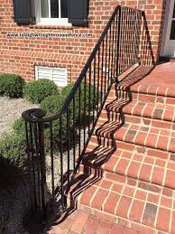 Handrails for outdoor steps are equipped with many brilliant features such as. Entrance Iron Railings Raleigh Nc Iron Railings Outdoor Iron Railing Wrought Iron Railing Exterior