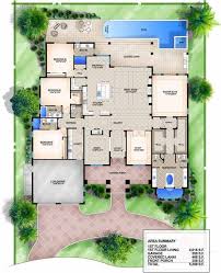 Luxury Style House Plans 4016 Square Foot Home 1 Story 4 Bedroom And 4 3 Bath 2 Garage Sta Mediterranean Style House Plans Monster House Plans Floor Plans