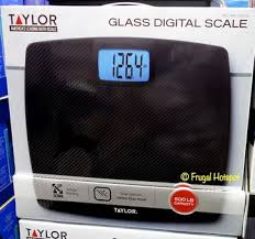 Blue backlit accuglo lcd readout. Taylor Digital Glass Scale Costco Sale Frugal Hotspot