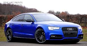 Audi Blue Sedan Luxury Car Art Print Car Buying Audi Sedan Luxury Cars