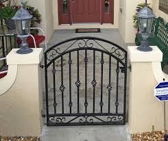 This metal gate is a. Decorative Metal Steel Entry Gates
