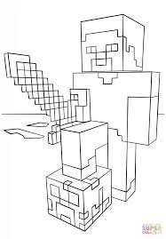 Whether they want to color their favorite character steve or build their own world of blocks, these free printable minecraft coloring pages will give them hours of entertainment. Minecraft Steve With Diamond Sword Coloring Page Free Printable Coloring Pages Minecraft Coloring Pages Minecraft Steve Minecraft Printables