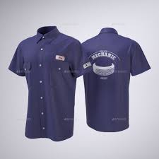 Work Shirt With Short Sleeves Mock Up Bowling Shirts Clothes Gas Station Mockup Shop Sports T Shirt Team Unifor Work Shirts Shirts Short Sleeves