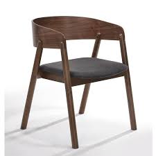 Exposed feet with faux wood finish. Nima Arm Chair Dining Chair Walnut Dining Room Furniture Dining Chairs Modern Furniture