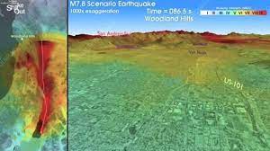 San Andreas Fault Earthquake Ground Shaking Simulation Stock Video Clip K007 1807 Science Photo Library