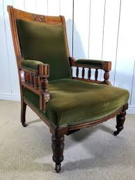 Dark Green Upholstered Edwardian Nursing Chair Antique Armchair The Furniture Recycling Shop Bourne End Where Fireside Chairs Nursing Chair Antique Armchairs