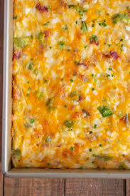 Spray or line your crock: Easy Bacon Hashbrown Breakfast Casserole Dinner Then Dessert