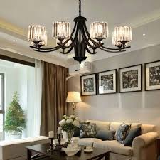 Modern Chandelier Light Fixture Living Room Crystal Chandelier With Black Arms Takeluckhome Com