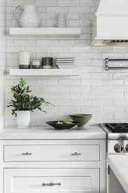 Rustic white brick kitchen backsplash. White Brick Backsplash Brings An Elegant And Rustic Look Together To Create A Stunning Desig White Brick Backsplash Brick Backsplash Kitchen Backsplash Designs