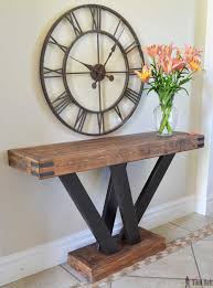 2x4 Console Table Her Tool Belt Rustic Console Tables Rustic Consoles Unique Console Table
