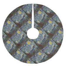 The Gourdy Night Starry Night Parody Brushed Polyester Tree Skirt Zazzle Com Tree Skirts Festive Holiday Decor Starry Night