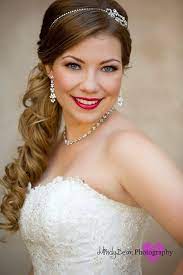 We Loved Heather And A Squared That S Amelia And Alana To You Is Bringing Lipstick Back Wedding Hair And Makeup Bridal Accesories Wedding Party Hairstyles