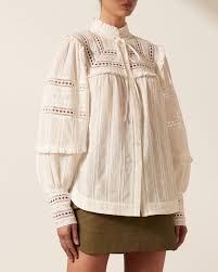 Shona Joy Lucia Balloon Sleeve Frill Shirt