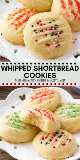 Whipped Shortbread Cookies Recipe Whipped Shortbread Cookies Easy Cookie Recipes Cookies Recipes Christmas