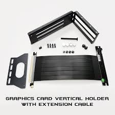 Horizontal graphics card holder or gpu support bracket is mostly an 'l' shaped metal piece that attaches to the side of the case bracket, along with the graphics card using screws. Formulamod Fm Zjycx Graphics Card Vertical Holder With Extension Cable Fixed Gpu Vertical Pci E Built In Steering Bracket At Formulamod Sale
