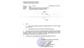 Surat resmi tidaklah menjadi hal yang asing lagi, bahkan surat resmi sangat dibutuhkan untuk keperluan setiap hari. Komandan Koramil Di Ketapang Edarkan Surat Permintaan Thr Nasional Tempo Co