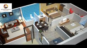 luxuries two bedroom hall kitchen 1000