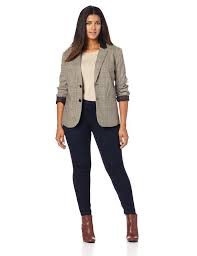 Grey Blazer Dark Jeans Business Casual Outfits For Women Brown Leather Boots Business Casual Attire Womens Fashion Casual Outfits Womens Fashion Casual Work