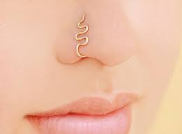 Snake Nose Fake Piercing Snake Nose Ring Fake Piercing Etsy Fake Nose Rings Nose Piercing Jewelry Nose Jewelry