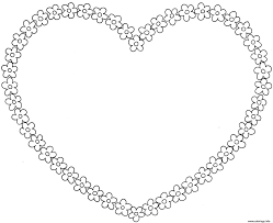 coloriage coeur avec des fleurs dessin a imprimer disney pixar