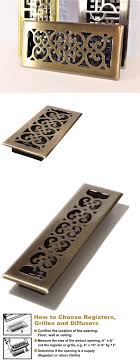 Decor Grates Floor Register Air Vent Scroll Antique 4x10 4x12 4x14 2x12 House Rental Antiques Floor Registers