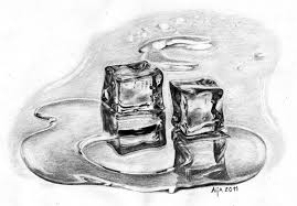 Ice Cubes Melting Drawing By Aija Berzina Via Behance Ice Cube Drawing Ice Drawing Ice Cube Melting
