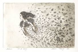 Autumn By Marina Terauds Etching Art Contemporary Modern Art Painting