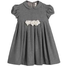 Il Gufo Grey Felt Dress At Childrensalon Com Cotton Jersey Dress Dresses Little Girl Fashion