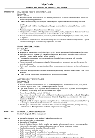 The automotive dealership general manager ensures the profitability of the dealership by overseeing the various departments which include variable duties of the general manager include, but certainly not limited to, planning, motivating and coordinating the dealership's management through. Front Office Manager Resume Samples Velvet Jobs