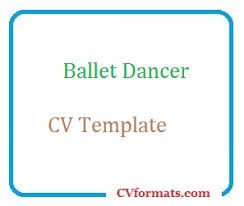 ballet dancer cv template cvformats.com