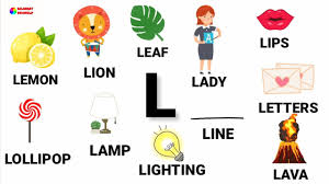 Lemur, lamp, ladybug, and lemon. D Letter Words In English Words Starting With D Letter D Words With Pictures Youtube