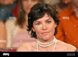 French TV presenter Cendrine Dominguez and her daughter Lea attend the  first edition of the Mont-Blanc Photo Festival held in Saint-Gervais,  southeastern France