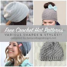Free Crochet Hat Patterns Daisy Cottage Designs Slouchy Hat Crochet Pattern Crochet Hats Free Pattern Easy Crochet Hat