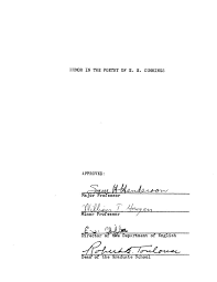 It is so quite a new thing. Humor In The Poetry Of E E Cummings Unt Digital Library